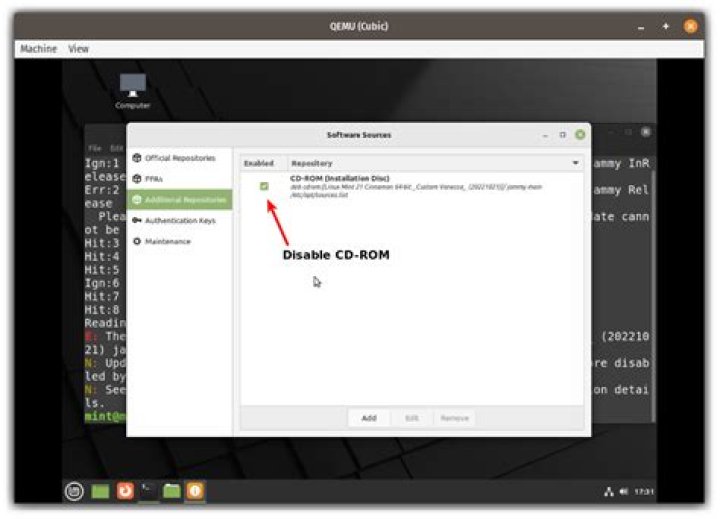 disable cd/dvd button on linux laptop (ubuntu)