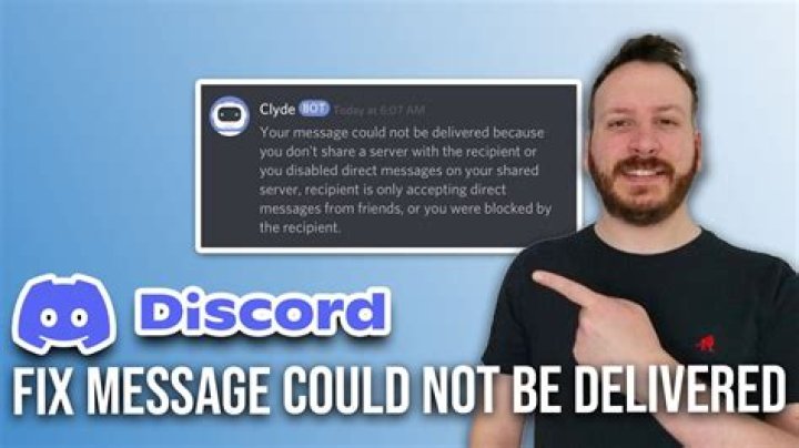 discord says "Your message could not be delivered." when I try to write a message on a server I was invited to