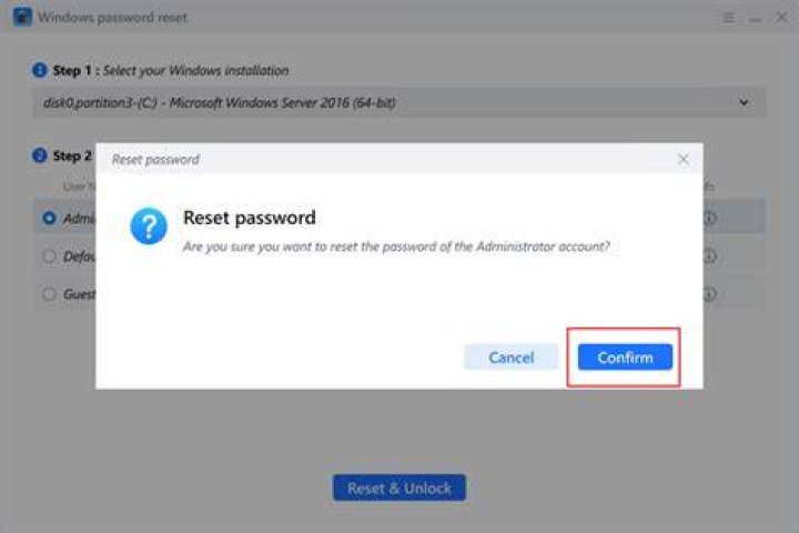 disk unlock password message