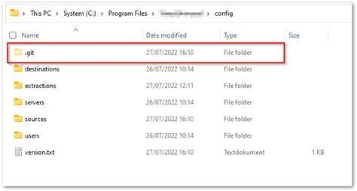 Does the .git folder actually contain your files?