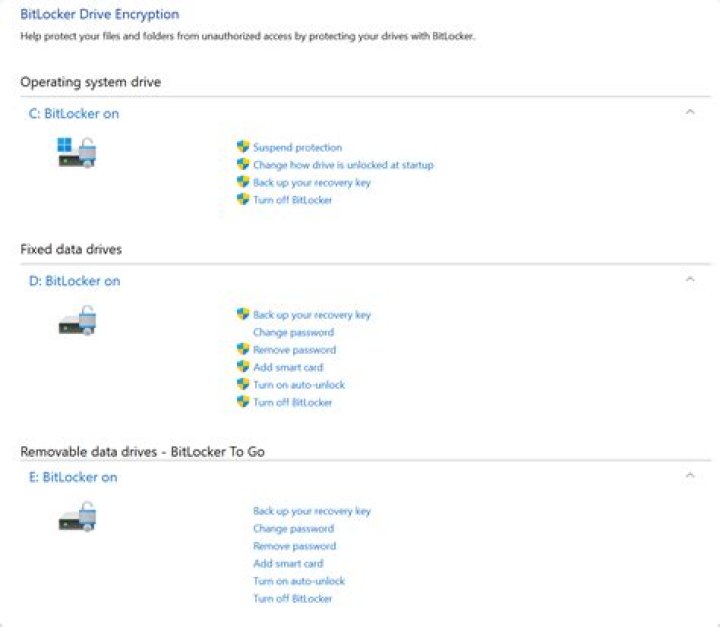 Encrypted by BitLocker