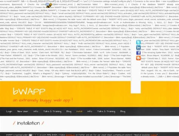 Error - bWAPP