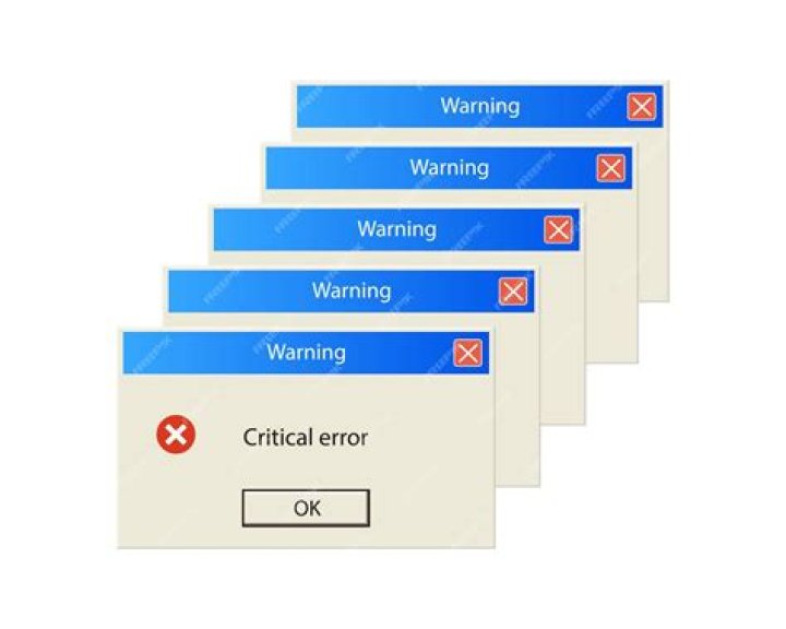 error dialog