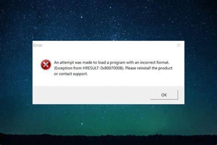 error window