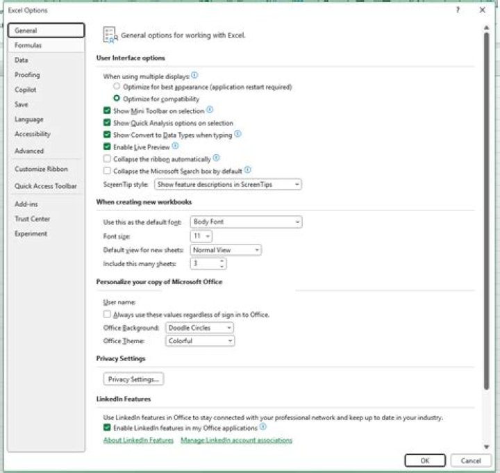Excel appearance changed, new theme seems broken