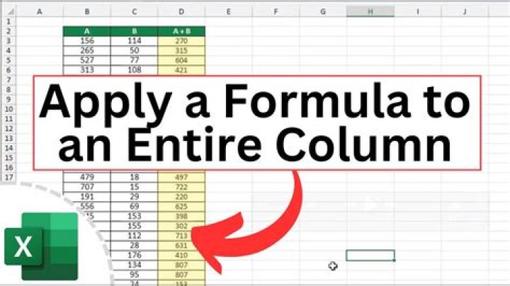 excel - how to enter formula for entire column