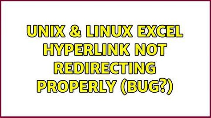 Excel hyperlink not redirecting properly (bug?)