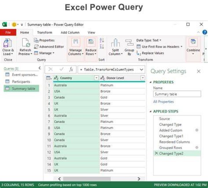 Excel: Power Query - how to repeat block of code for each row in a table