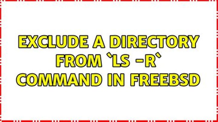 Exclude a directory from `ls -R` command in FreeBSD