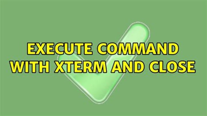 Execute Command with xterm and close