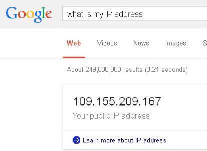 External IP address from Google