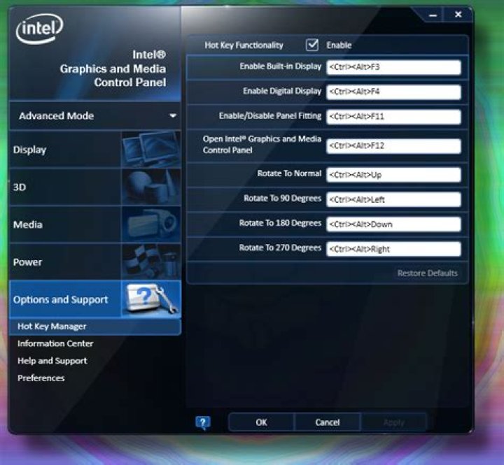 External keyboard does not have Fn, I want to switch screens