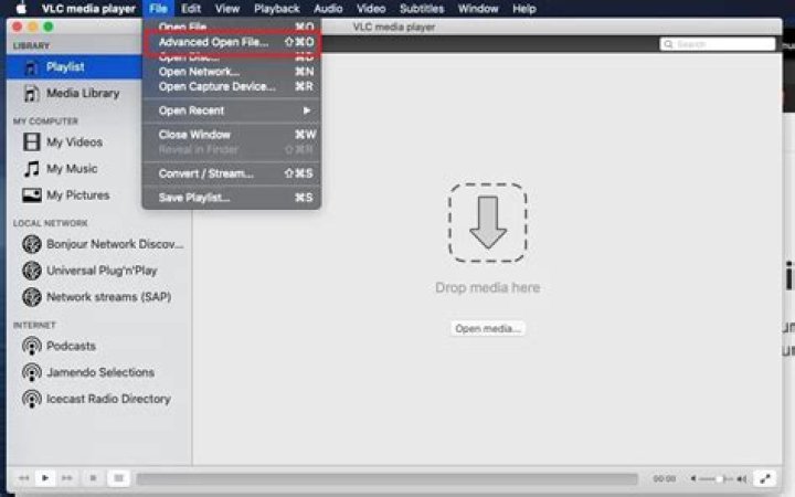 File > Advanced Open File