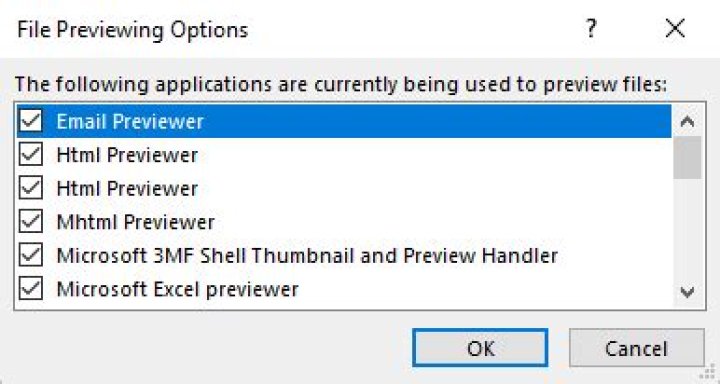 File Previewing Options