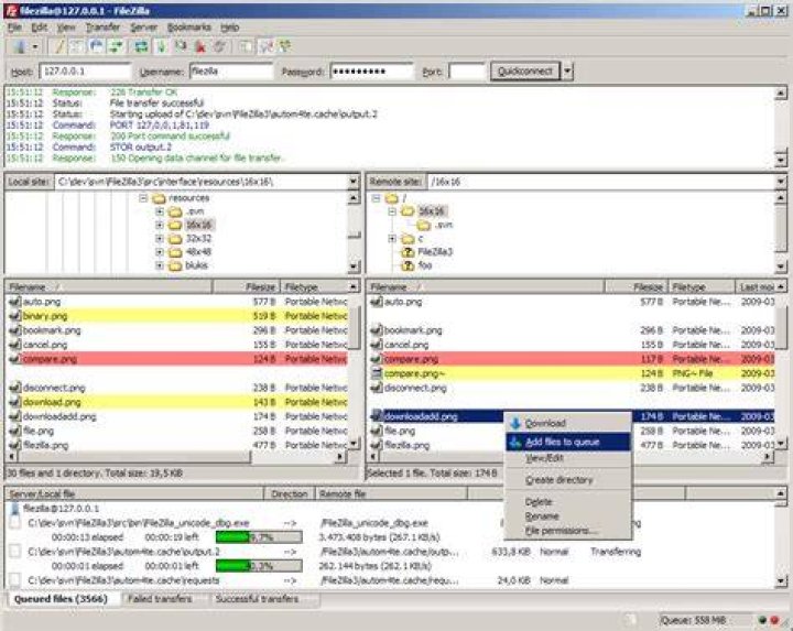 filezilla data