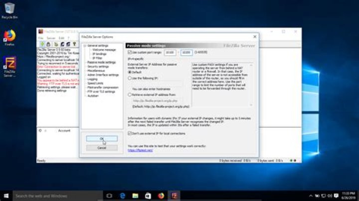 FileZilla passive custom port range