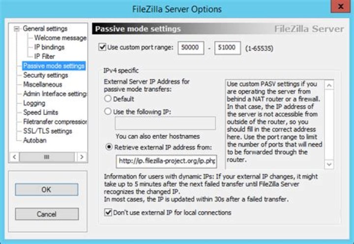 FileZilla Settings