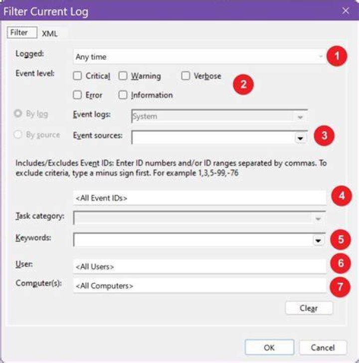 Filter Current Log... > Filter > Event sources > check 'Wininit'