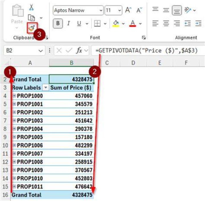 Filter the Grand Total of a Pivot Table
