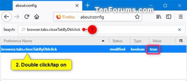 Firefox - Close Tab by Double Click