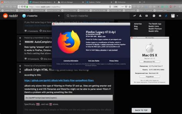 Firefox Legacy and Firefox Quantum with no bars