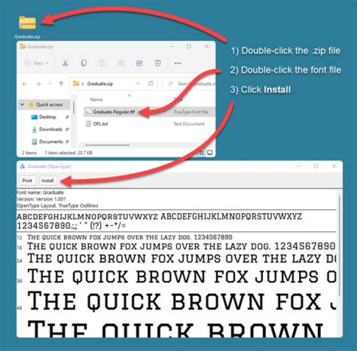 Font install
