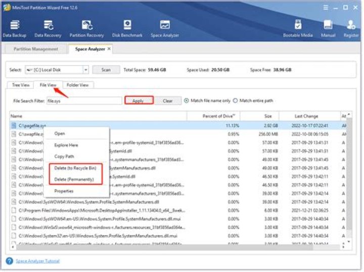 Get size of a file and save it to a variable in Windows console?