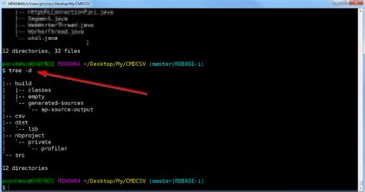 Git Bash with tree command on windows