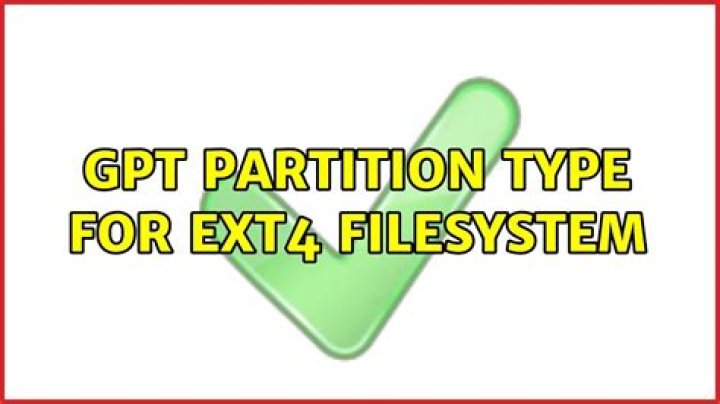 GPT partition type for ext4 filesystem