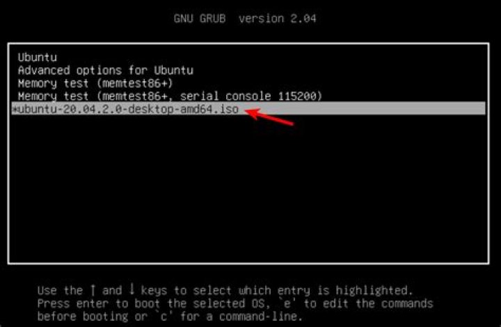 grub: boot from ISO