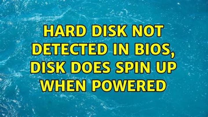 Hard disk not detected in BIOS, disk does spin up when powered