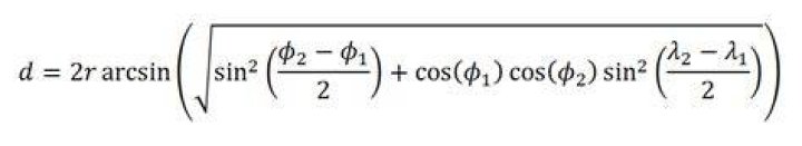 haversine calculation
