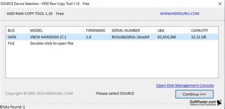 HDD Raw Copy Tool Screenshot