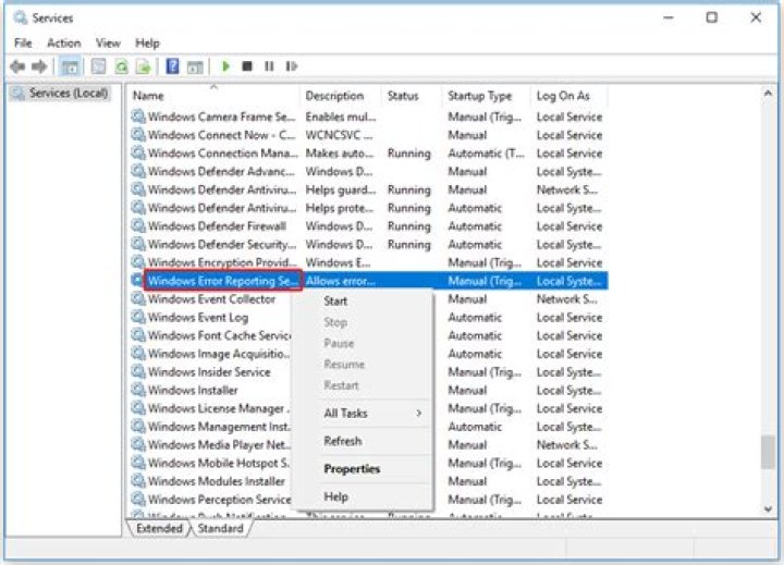 High CPU usage for Windows Error Reporting Service on Windows 10