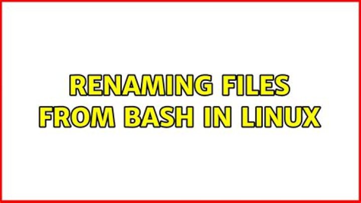 How can I batch rename files in bash?