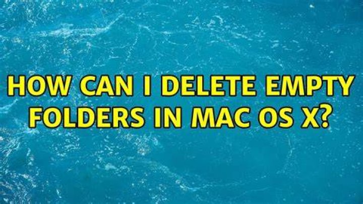 How can I delete empty folders in Mac OS X?
