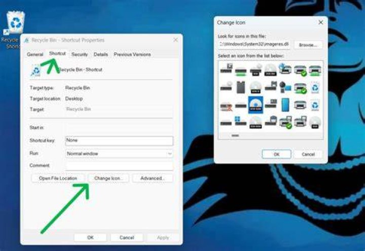 How can I extract an icon from a file-type and apply it to a shortcut?