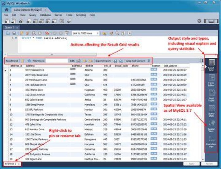 How can I get MySQL workbench to always show the result grid?