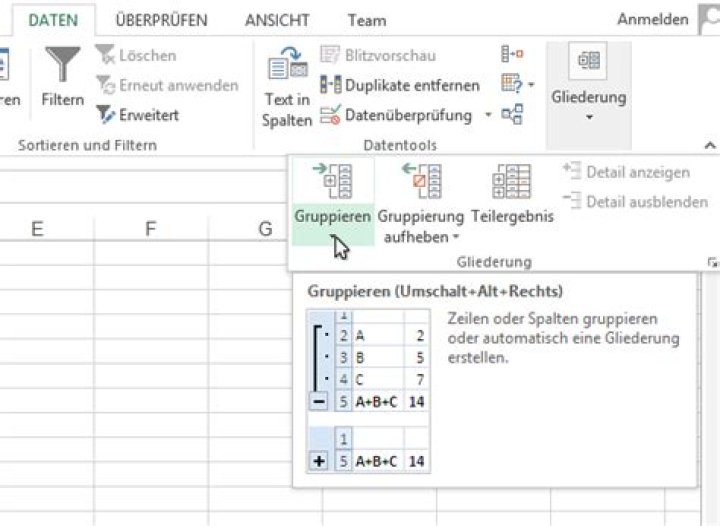 How can I "group by" and sum a column in excel?