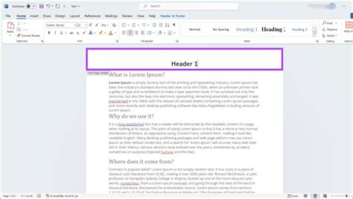 How can I have different text in the footer on every page of a Word document?