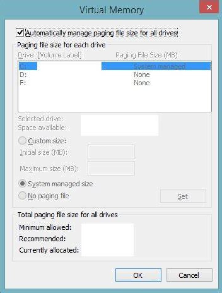 How can I move the page file to another physical disk location?