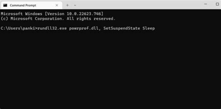 How can I put the computer to sleep from Command Prompt/Run menu?