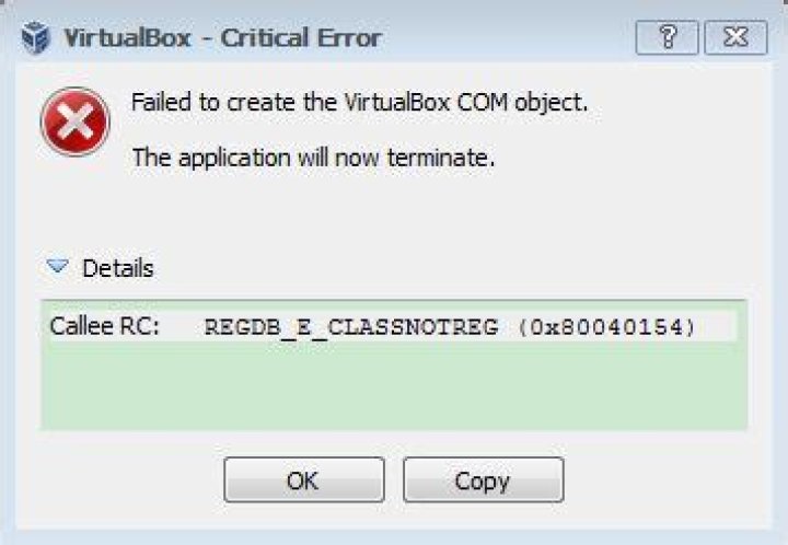 How can I resolve the error "Callee RC: REGDB_E_CLASSNOTREG"?