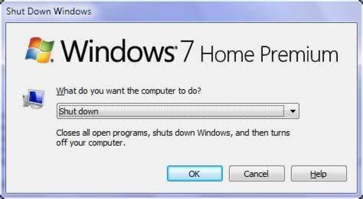 How can I restart a Windows 7 computer without screen or mouse?