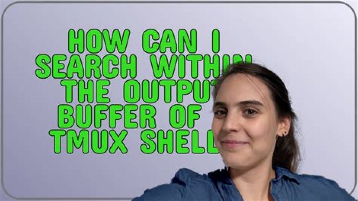 How can I search within the output buffer of a tmux shell?