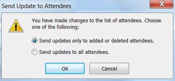 How do I add someone to a scheduled Outlook meeting without sending that update to everyone else?