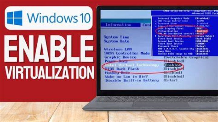 How do I find and enable the virtualization setting on Windows 10?
