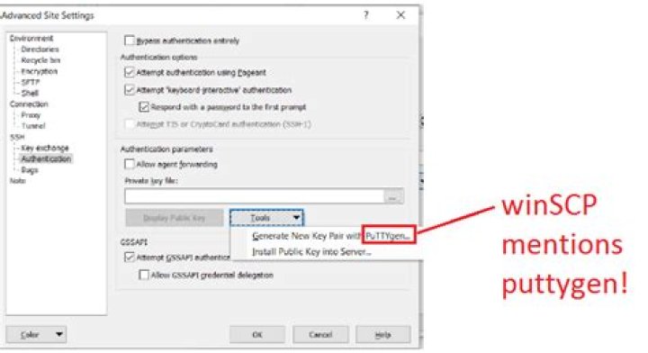 How do I get WinSCP to connect to an SSH server with a private key that I specify?