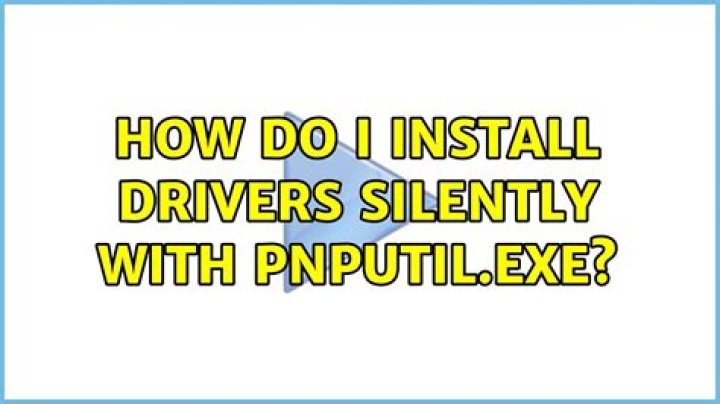 How do I install drivers silently with pnputil.exe?