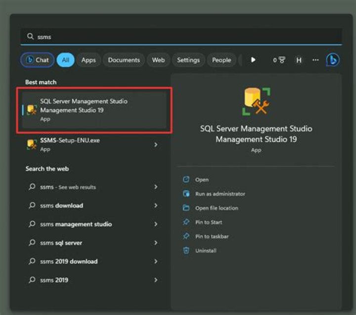 How do I open SQL Server Management Studio?